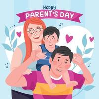 glückliches Elterntag-Konzept vektor
