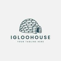 eskimo igloo hus logotyp vektor design illustration mall kreativ ikon