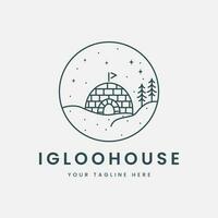 Eskimo Iglu Haus mit Emblem Logo Vektor Design Illustration Vorlage kreativ Symbol