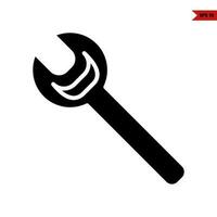 Schlüssel Werkzeuge Glyphe Symbol vektor