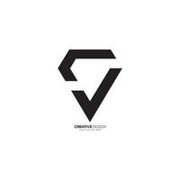 modern diamant form brev CV Smycken affär branding monogram logotyp. vc logotyp. CV logotyp vektor