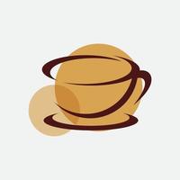 Kaffeetasse Logo Coffeeshop Vektor Icon Design