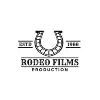 Hufeisenfilm Western Logo Icon Design vektor