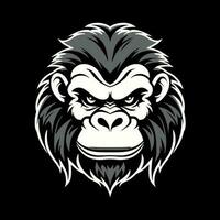 Affe Kopf Logo Vektor - - Gorilla Marke Symbol