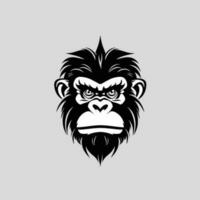 apa huvud logotyp vektor - gorilla varumärke symbol