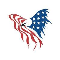 amerikanisch Flagge Logo Konzept Design vektor