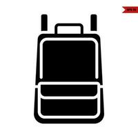 Rucksack-Glyphe-Symbol vektor