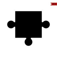 Puzzle-Glyphe-Symbol vektor