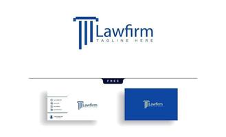 Anwaltskanzlei befürworten kreative Logo-Vorlage Vektor-Illustration mit Visitenkarte Vektor