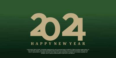 2024 glücklich Neu Jahr Logo Design 2024 Nummer Vektor Illustration