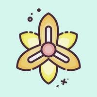 ikon gladiolus. relaterad till blommor symbol. mbe stil. enkel design redigerbar. enkel illustration vektor