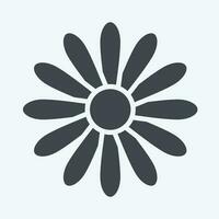 ikon dahlia. relaterad till blommor symbol. glyf stil. enkel design redigerbar. enkel illustration vektor
