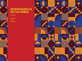 Independencia de colombia flagga händelse stolthet vektor resa gul Semester element frihet nationell konst