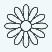 Symbol Dahlie. verbunden zu Blumen Symbol. Linie Stil. einfach Design editierbar. einfach Illustration vektor