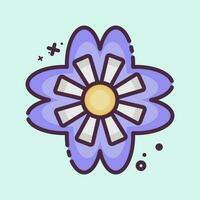 Symbol violett. verbunden zu Blumen Symbol. mb Stil. einfach Design editierbar. einfach Illustration vektor
