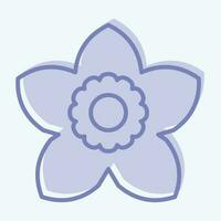 ikon gardenia. relaterad till blommor symbol. två tona stil. enkel design redigerbar. enkel illustration vektor