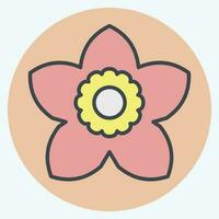 ikon gardenia. relaterad till blommor symbol. Färg para stil. enkel design redigerbar. enkel illustration vektor