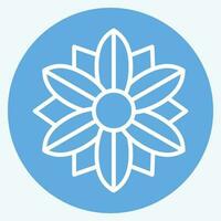 ikon julstjärna. relaterad till blommor symbol. blå ögon stil. enkel design redigerbar. enkel illustration vektor