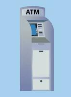 Bankomat maskin vektor illustration, Bankomat uttag