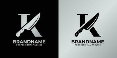 Brief k Messer Logo, geeignet zum irgendein Geschäft verbunden zu Messer mit k Initial. vektor
