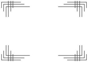 Rahmen und Rand isolierter Vektor. schwarzer Umriss auf weißer Bakcground-Vorlage. vektor