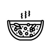 warm Suppe Herbst Jahreszeit Linie Symbol Vektor Illustration