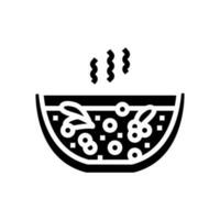 warm Suppe Herbst Jahreszeit Glyphe Symbol Vektor Illustration