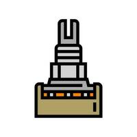 Potentiometer elektronisch Komponente Farbe Symbol Vektor Illustration