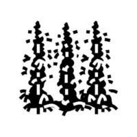 Cannabis Feld Glyphe Symbol Vektor Illustration