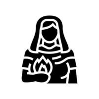 Hestia griechisch Gott uralt Glyphe Symbol Vektor Illustration