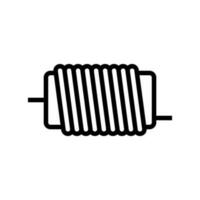 Induktor elektronisch Komponente Linie Symbol Vektor Illustration