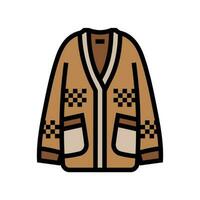 Strickjacke Herbst Jahreszeit Farbe Symbol Vektor Illustration