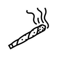 Marihuana Joint Linie Symbol Vektor Illustration