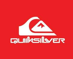 quiksilver Marke Logo mit Name Weiß Symbol Kleider Design Symbol abstrakt Vektor Illustration mit rot Hintergrund