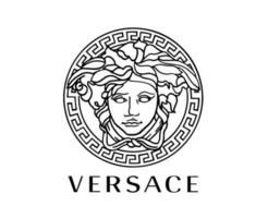 Versace Marke Logo schwarz Symbol Kleider Design Symbol abstrakt Vektor Illustration