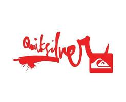 quiksilver symbol varumärke röd logotyp kläder design ikon abstrakt vektor illustration