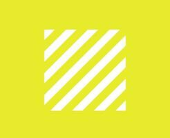 off-white logotyp kläder vit symbol design ikon abstrakt vektor illustration med gul bakgrund