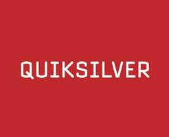 quiksilver symbol varumärke kläder namn vit logotyp design ikon abstrakt vektor illustration med röd bakgrund