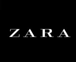 zara Marke Symbol Weiß Logo Kleider Design Symbol abstrakt Vektor Illustration mit schwarz Hintergrund