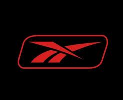 reebok varumärke logotyp design röd symbol ikon abstrakt vektor illustration med svart bakgrund