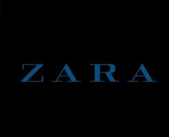 zara varumärke symbol blå logotyp kläder design ikon abstrakt vektor illustration med svart bakgrund