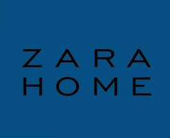zara Hem varumärke logotyp svart symbol kläder design ikon abstrakt vektor illustration med blå bakgrund