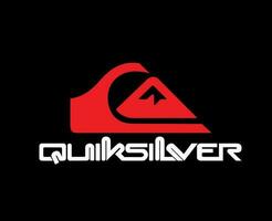 quiksilver varumärke logotyp med namn symbol kläder abstrakt design ikon vektor illustration med svart bakgrund