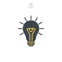 Licht Birne Symbol Symbol Vorlage zum Grafik und Netz Design Sammlung Logo Vektor Illustration