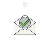 prüfen Kennzeichen auf Mail Symbol Symbol Vorlage zum Grafik und Netz Design Sammlung Logo Vektor Illustration