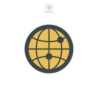 Globus Symbol Symbol Vorlage zum Grafik und Netz Design Sammlung Logo Vektor Illustration