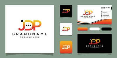 Initiale Brief jdp Monogramm Logo Design Vorlage Prämie Vektor