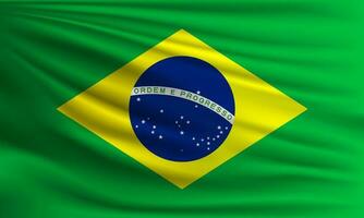 vektor flagga av Brasilien