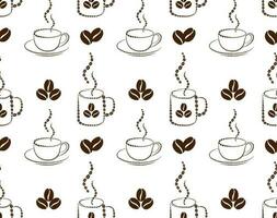 sömlös mönster koppar av kaffe vektor