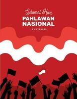 platt design vektor hari pahlawan nasional indonesien kemerdekaan indonesien